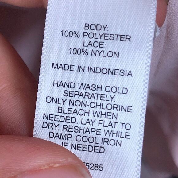 Express Womens Blouse Pink Black Lace V Neck Sleeveless Tank Keyhole Back Small - Picture 7 of 12